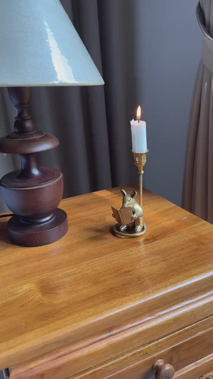 Cozy Reading Brass Decor Set