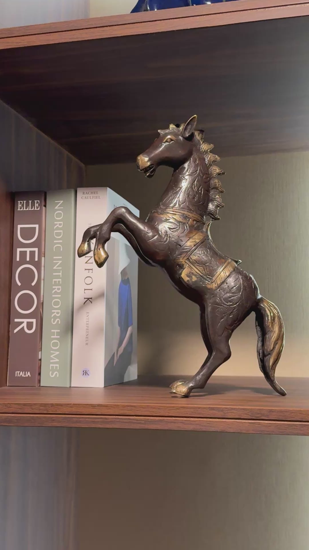 Vintage Brass Horse Statue