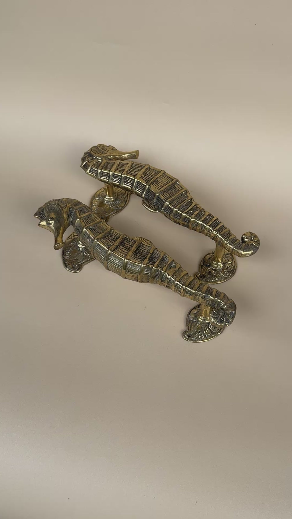 Vintage Seahorse Door Handle
