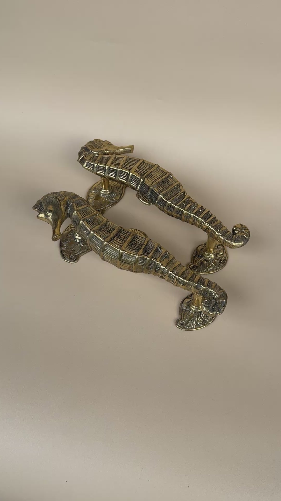 Vintage Seahorse Door Handle