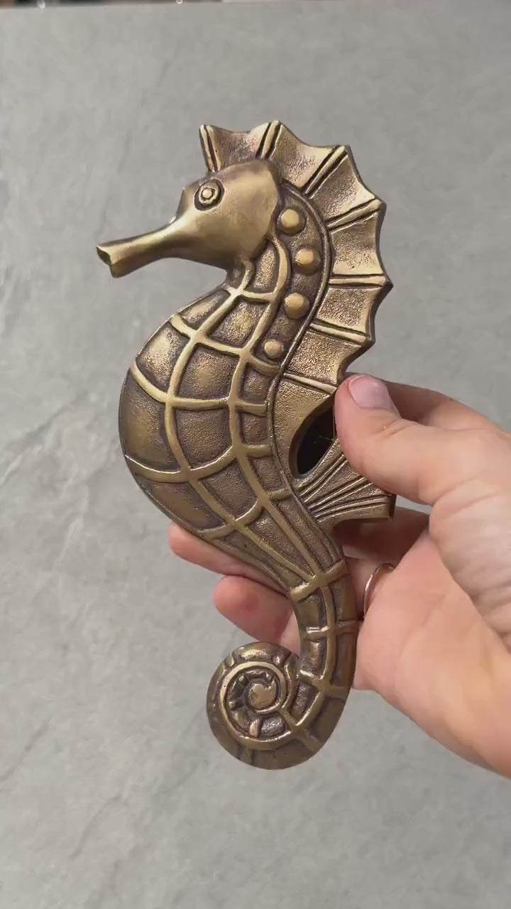 Brass Seahorse Door Knocker