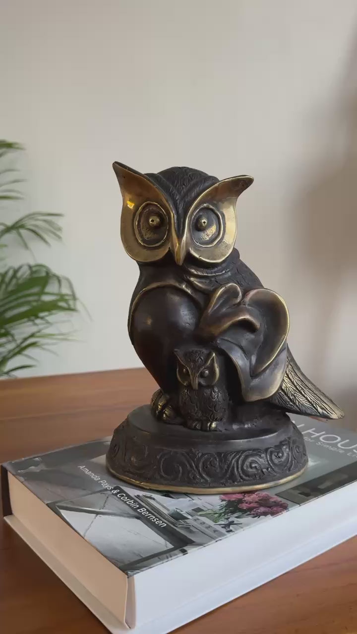 Vintage Brass Owl Figurine