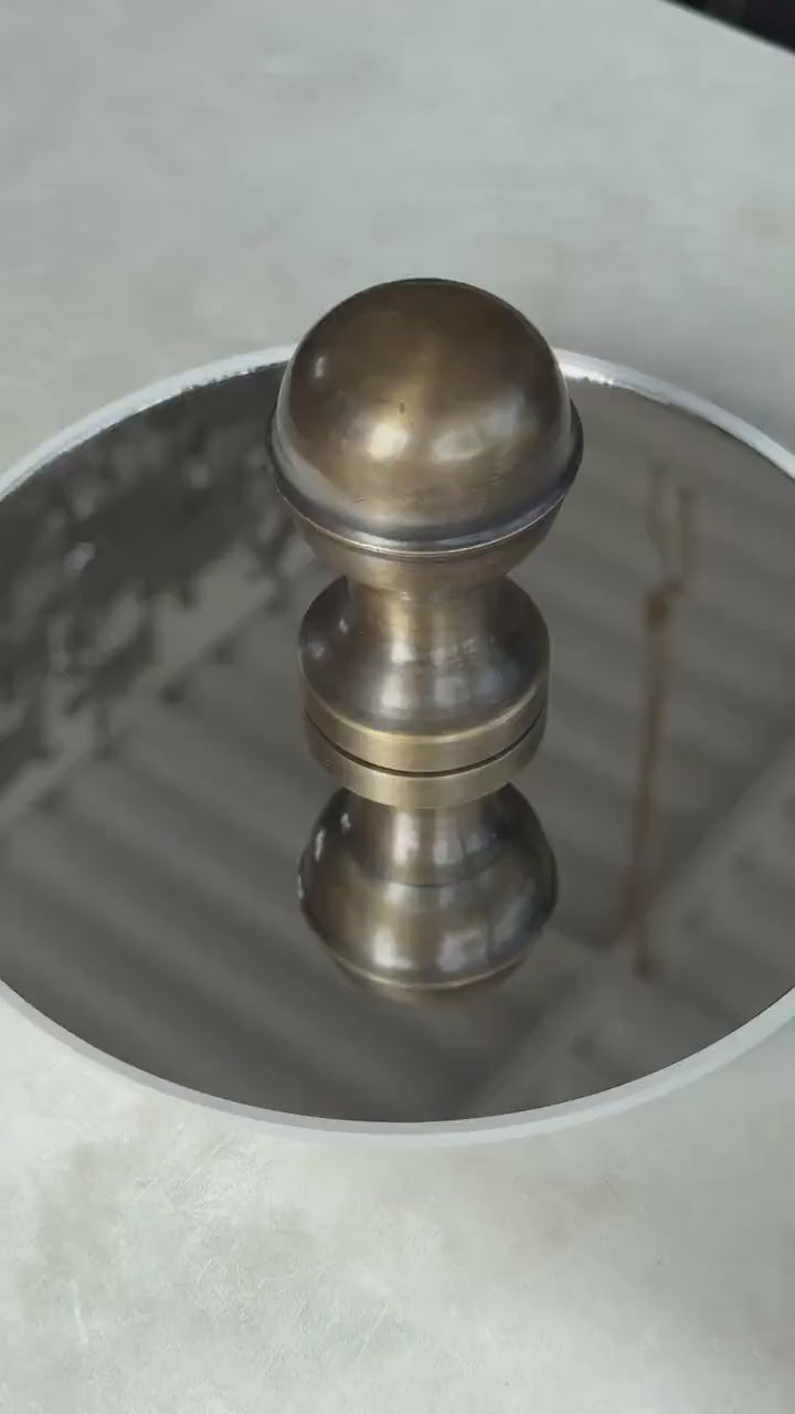 Vintage Brass Round Floral Cabinet Knob "Mandala"