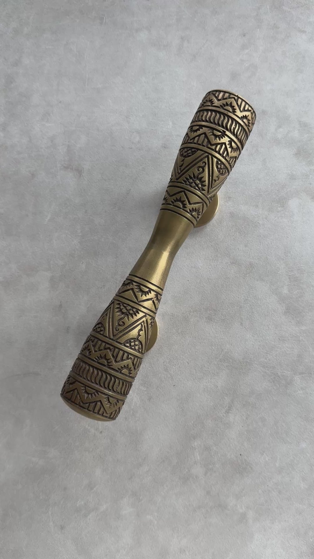 Door Handle Carved Vintage Pull