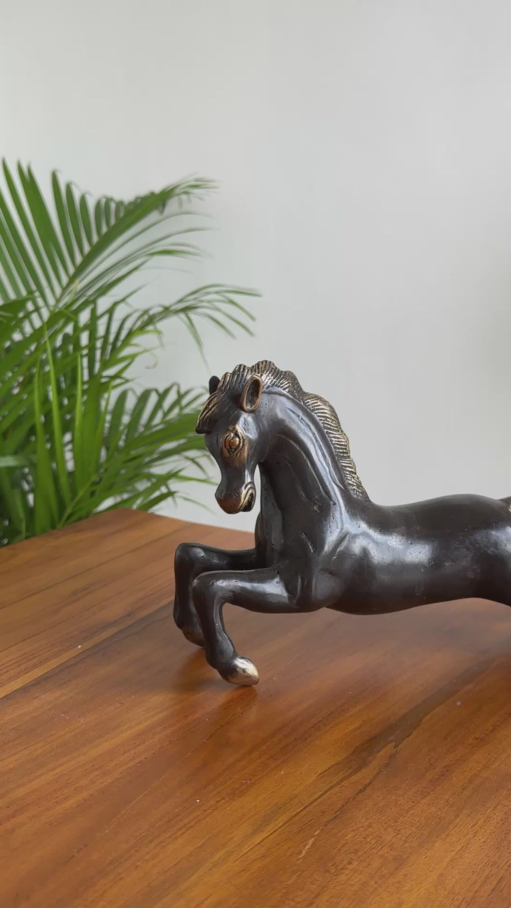Vintage Jumping Horse Stallion Statue