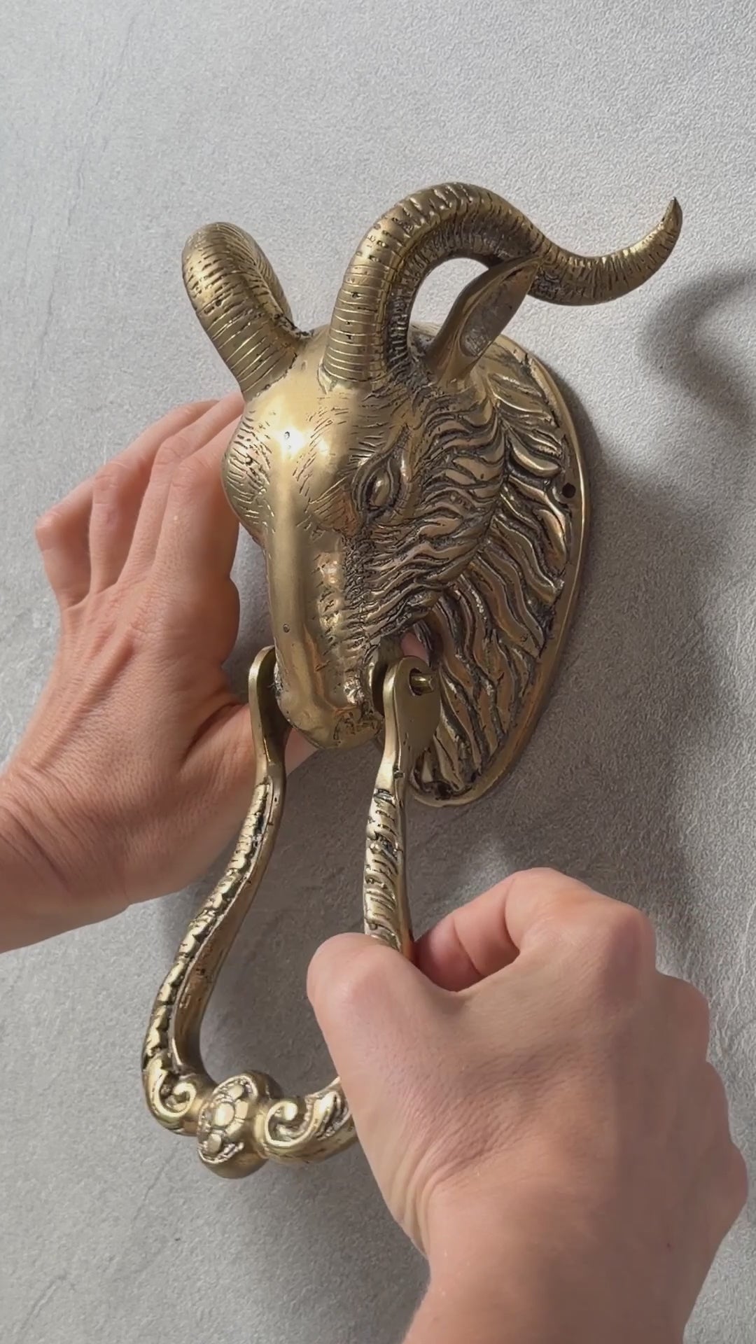 Brass Goat Door Knocker
